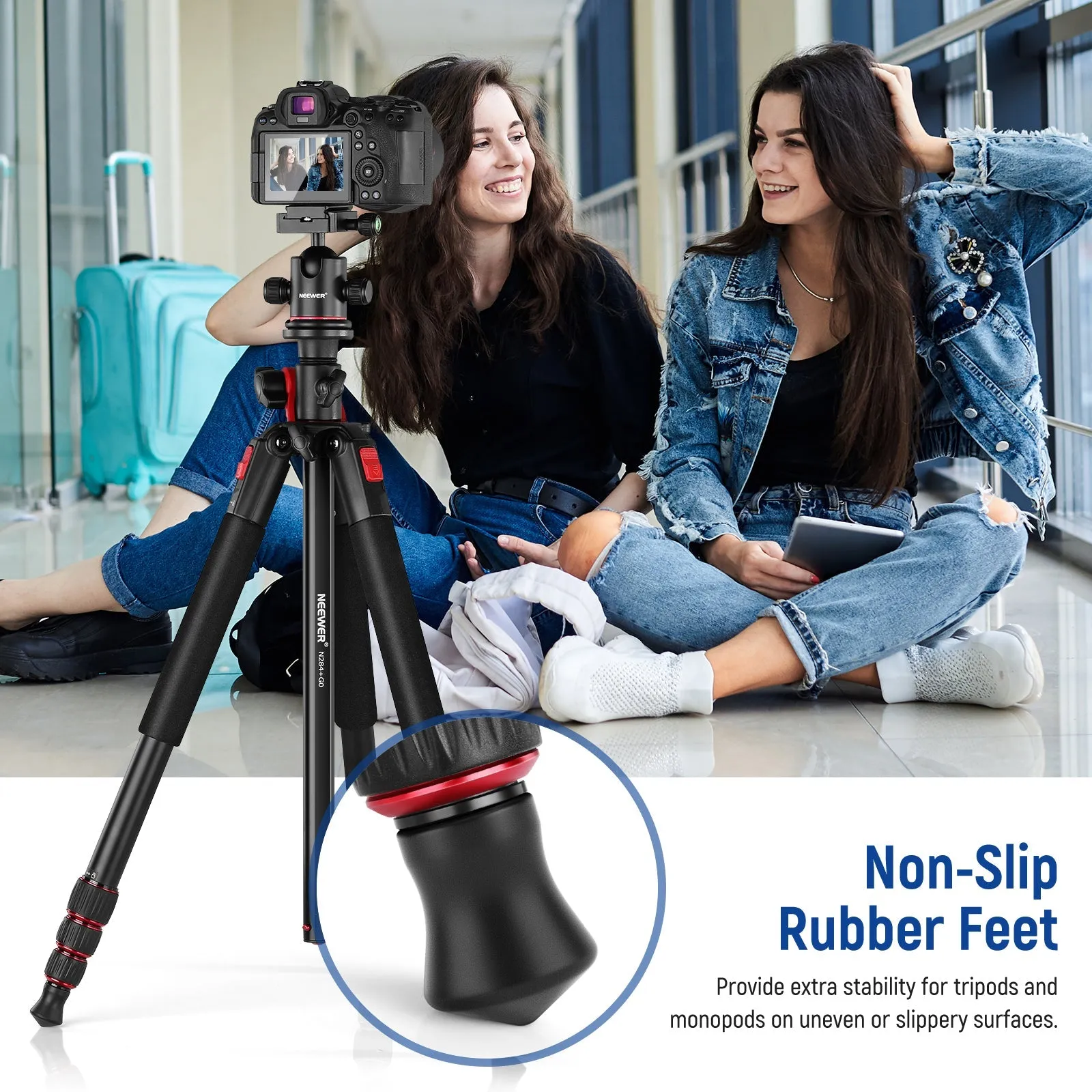 NEEWER Rubber Feet Tripod Spike