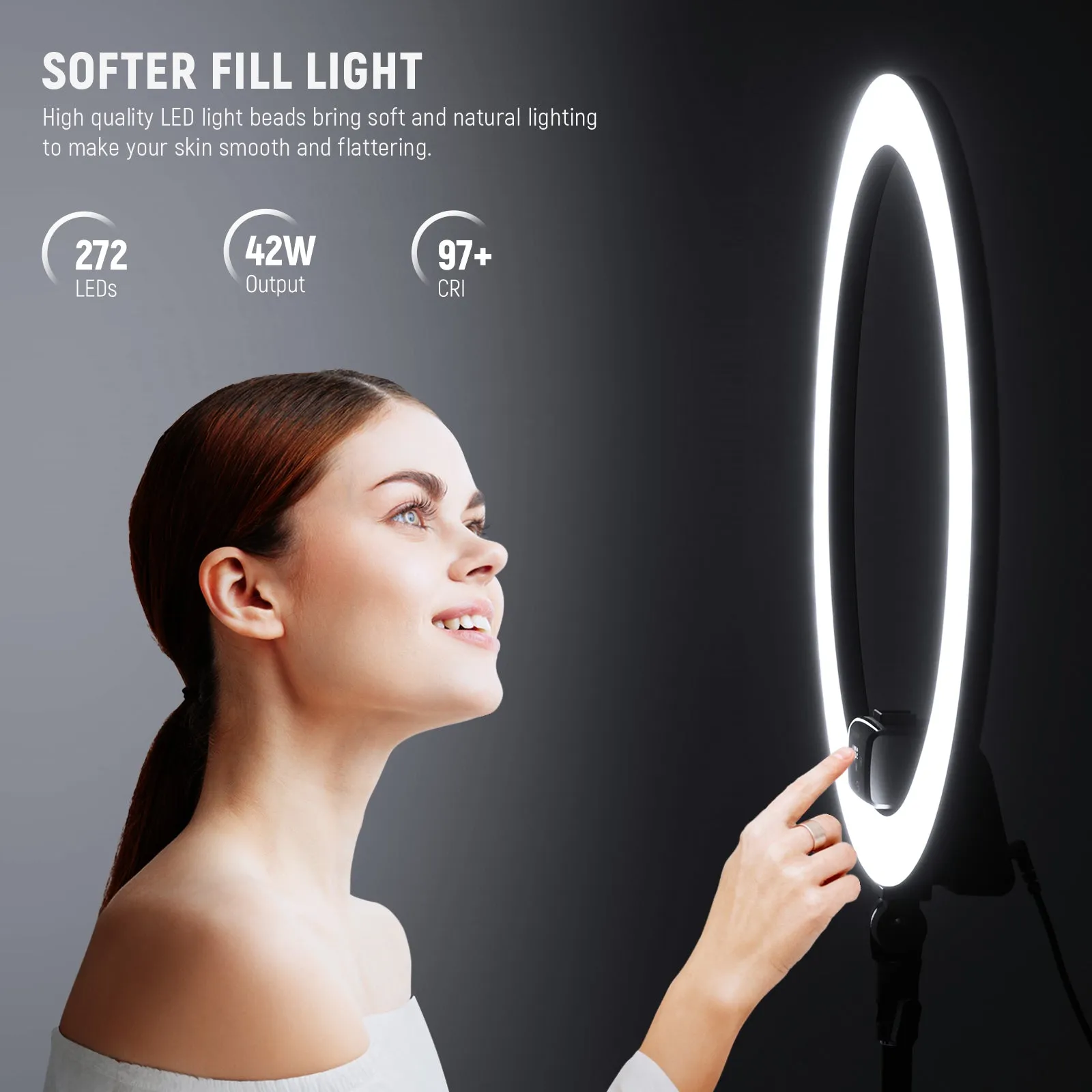 NEEWER SRP18-2.4G 18" 42W LED Ring Light Kit