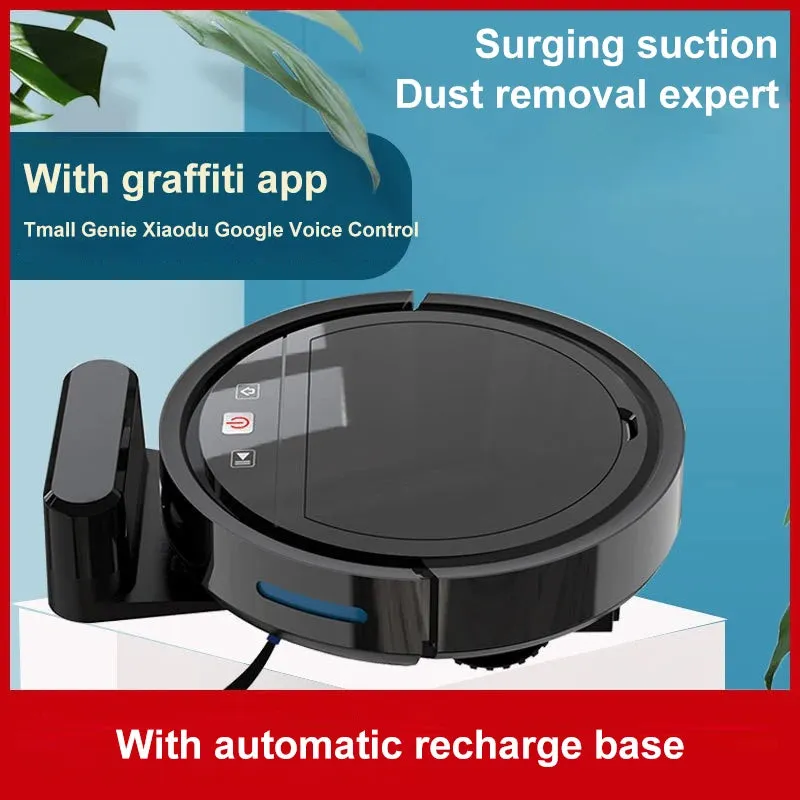 New Automatic Recharge, APP-Controlled Sweeping Robot with Integrated Suction