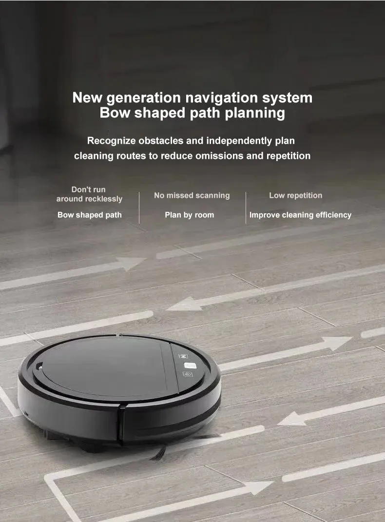 New Automatic Recharge, APP-Controlled Sweeping Robot with Integrated Suction