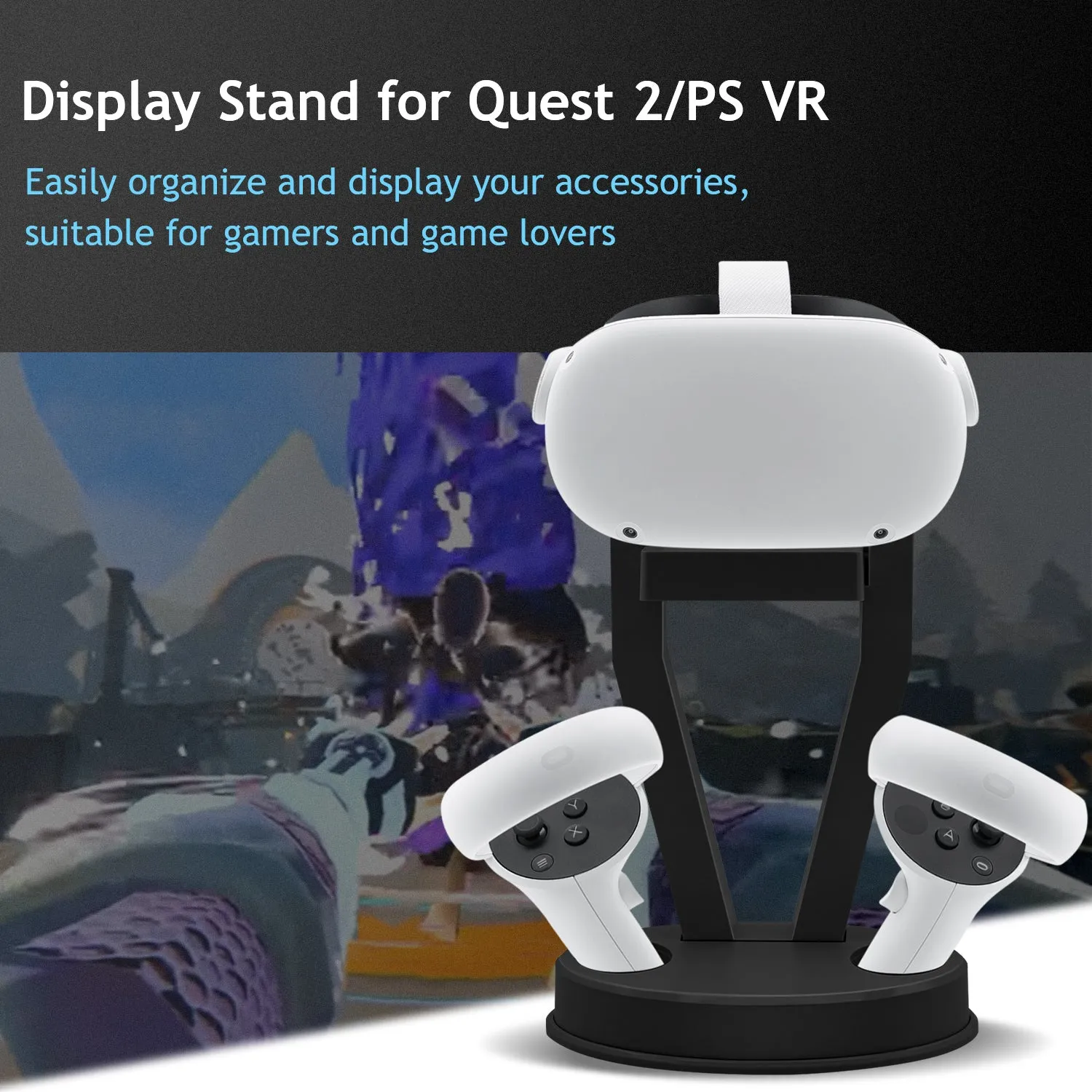 Organizer Display Stand for Oculus Quest 2/Quest 3/PS VR-Black (JYS-OC002)