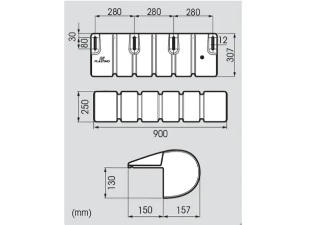 Plastimo Bumpers Universal Mount Dock Fenders - White, Blue or Grey - Air Filled