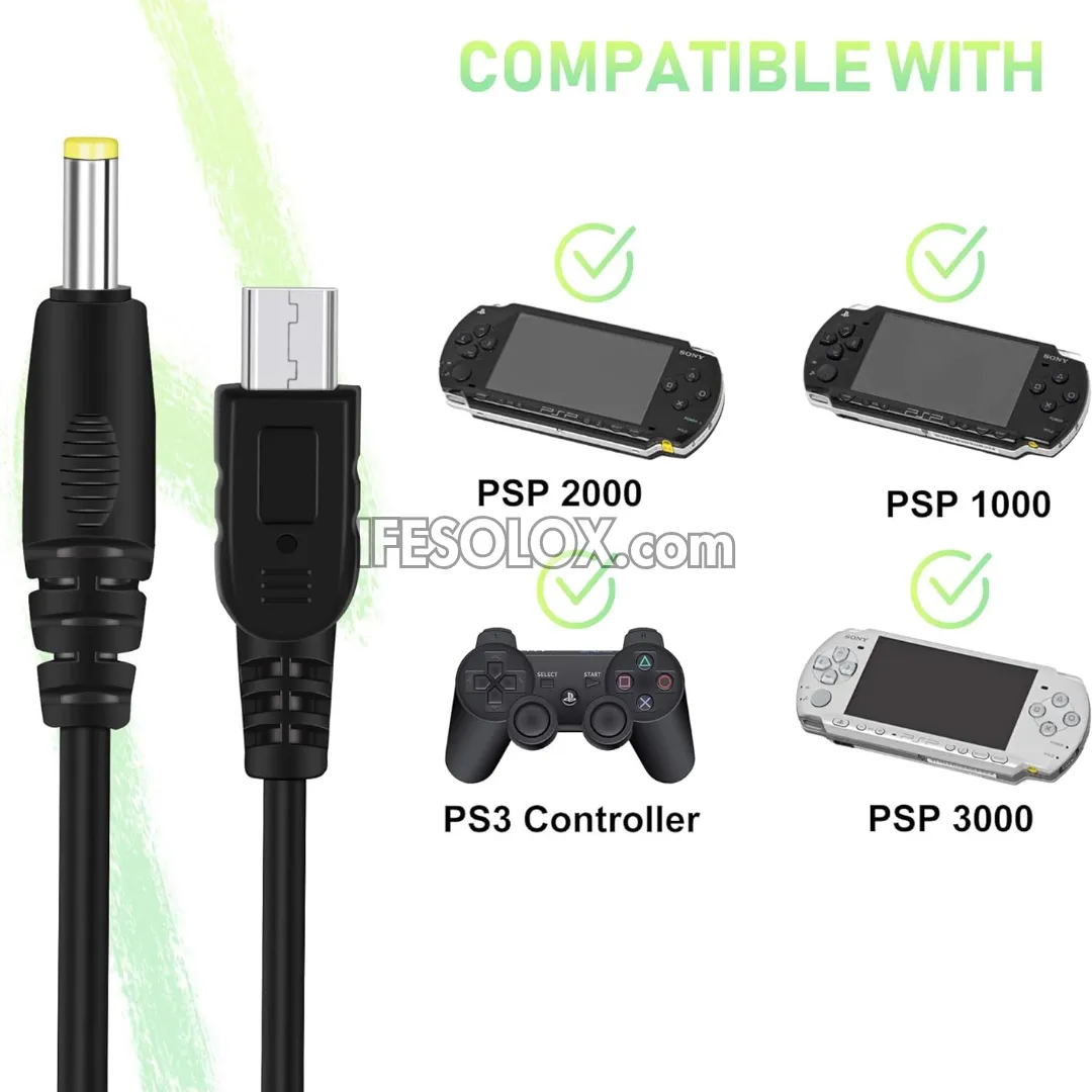 Portable 2-in-1 USB Data Cable and Charging Cable for Sony PSP 1000, 2000, 3000 and PS3 Controllers