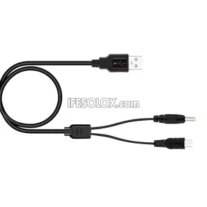 Portable 2-in-1 USB Data Cable and Charging Cable for Sony PSP 1000, 2000, 3000 and PS3 Controllers