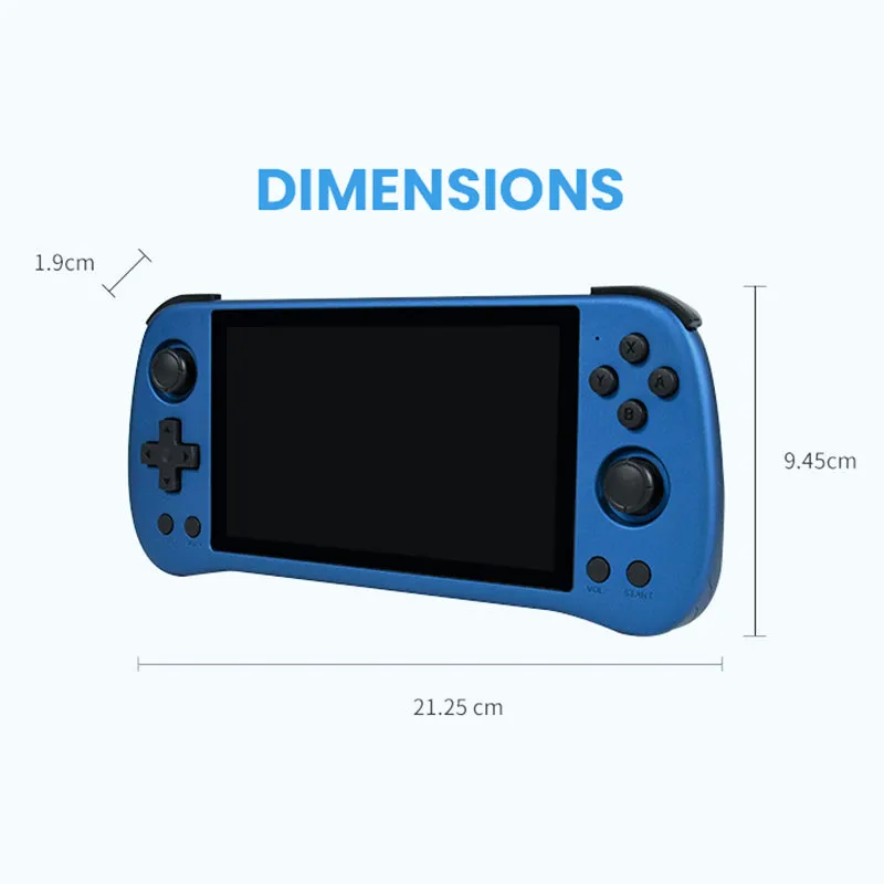 Powkiddy X55 Blue Handheld Game Console