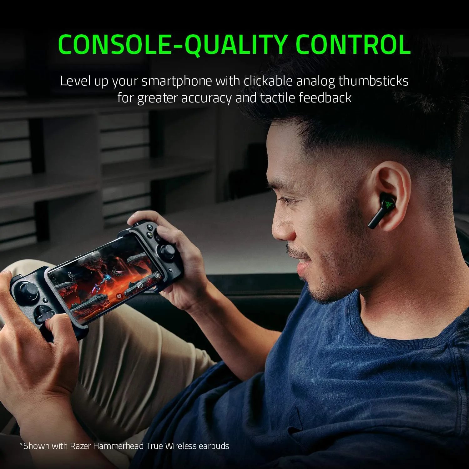 Razer Kishi Mobile Game Universal Controller/Gamepad for Android USB-c : Xbox Game Pass Ultimate, Xcloud, Stadia, Geforce Now, Ps Remote Play – Pass Through Charging - Mobile Controller Grip Samsung and More