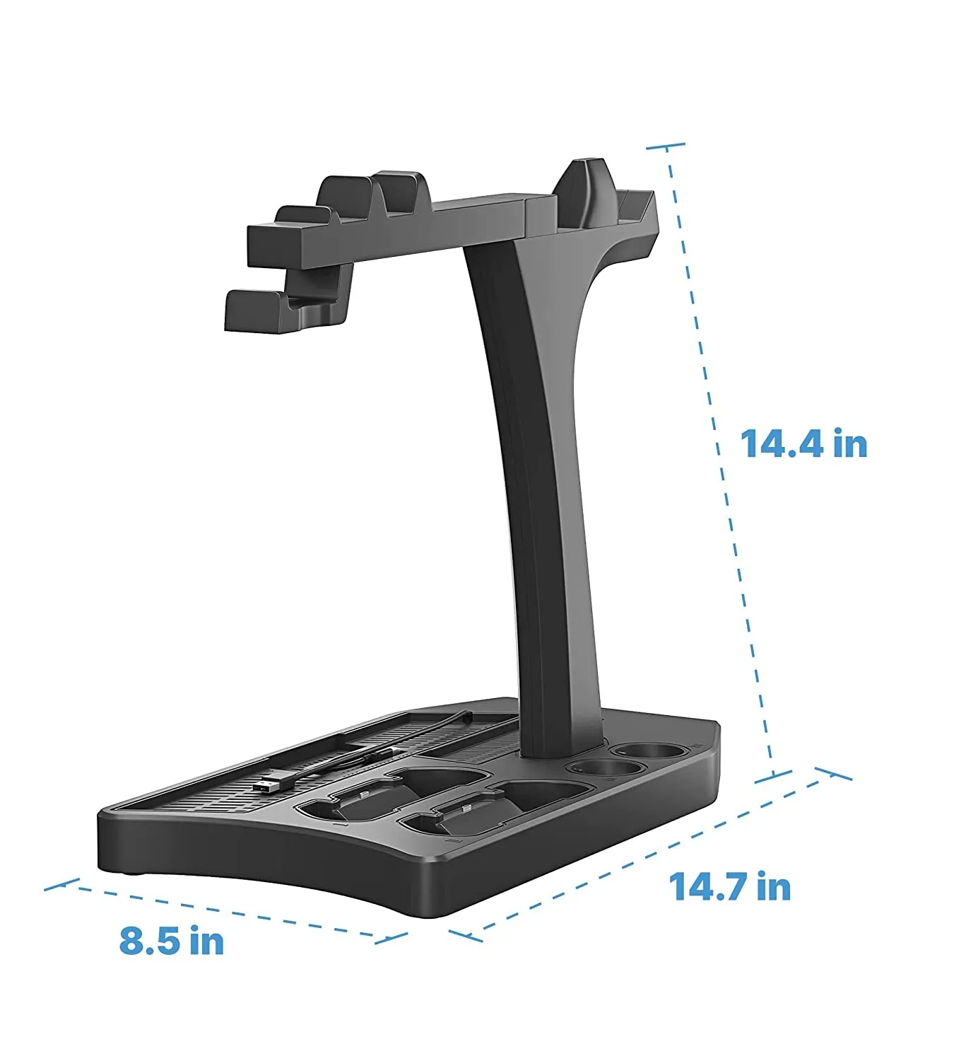 Skywin PS4 Controller Charger Station - Showcase, Cool, Charge, and Display Your PSVR Accessories - Compatible with Playstation. PS4 Cooling Station, PS4 Vertical Stand, PS4 Fan, PS4 Charging Station