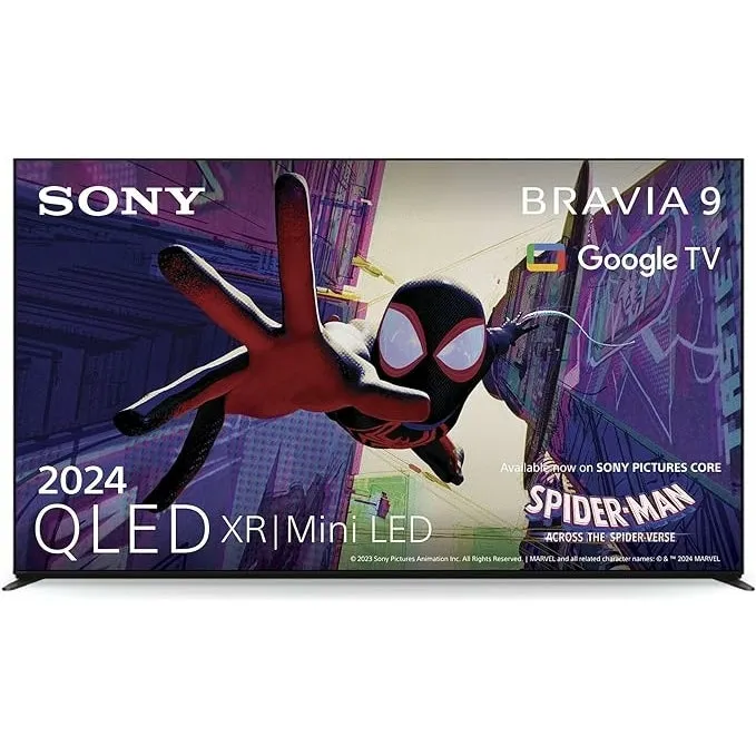 Sony K75XR90PU 75" QLED 4K Mini LED Smart TV, 4K Ultra HD, Black, D Rated