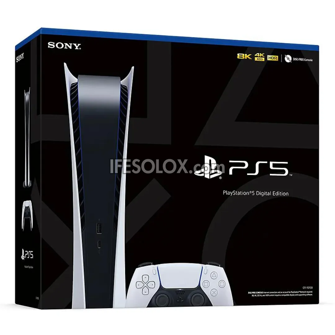 Sony PlayStation 5 (PS5) Game Console Digital Edition with DualSense Controller and 825GB SSD Storage - Brand New