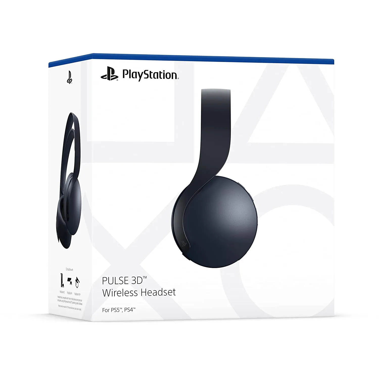 Sony PlayStation Pulse 3d Gaming Wireless Over Ear Headset/Headphone BLACK with Mic, Dual noise-cancellation Mic, 3.5mm Jack, Tempest 3D audio, USB Type-C charging, 12H Battery, Compatible with PS4, PS5, PS VR, Windows, Mac OS, Mobile