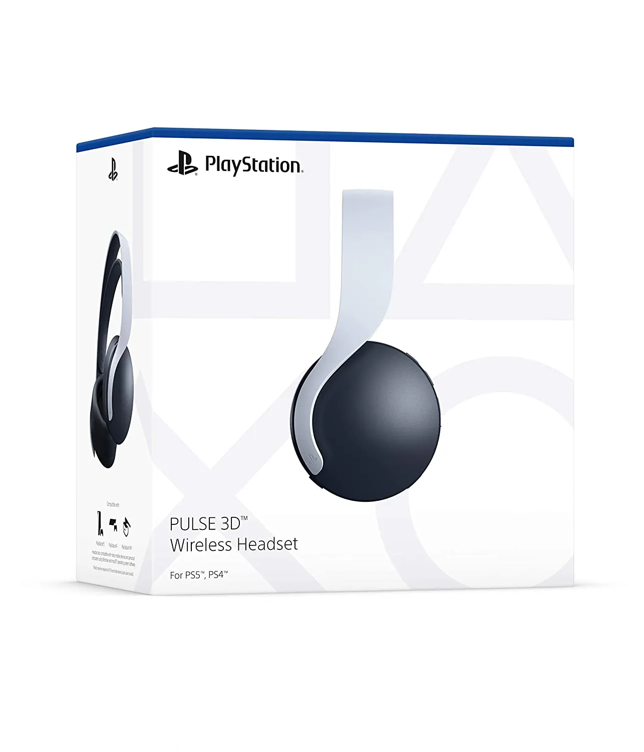 Sony PlayStation Pulse 3d Gaming Wireless Over Ear Headset/Headphone White with Mic, Dual noise-cancellation Mic, 3.5mm Jack, Tempest 3D audio, USB Type-C charging, 12H Battery, Compatible with PS4, PS5, PS VR, Windows, Mac OS, Mobile