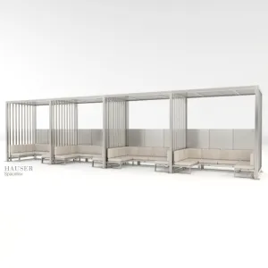 Spacelinx Modular Pergola with Pod Seating