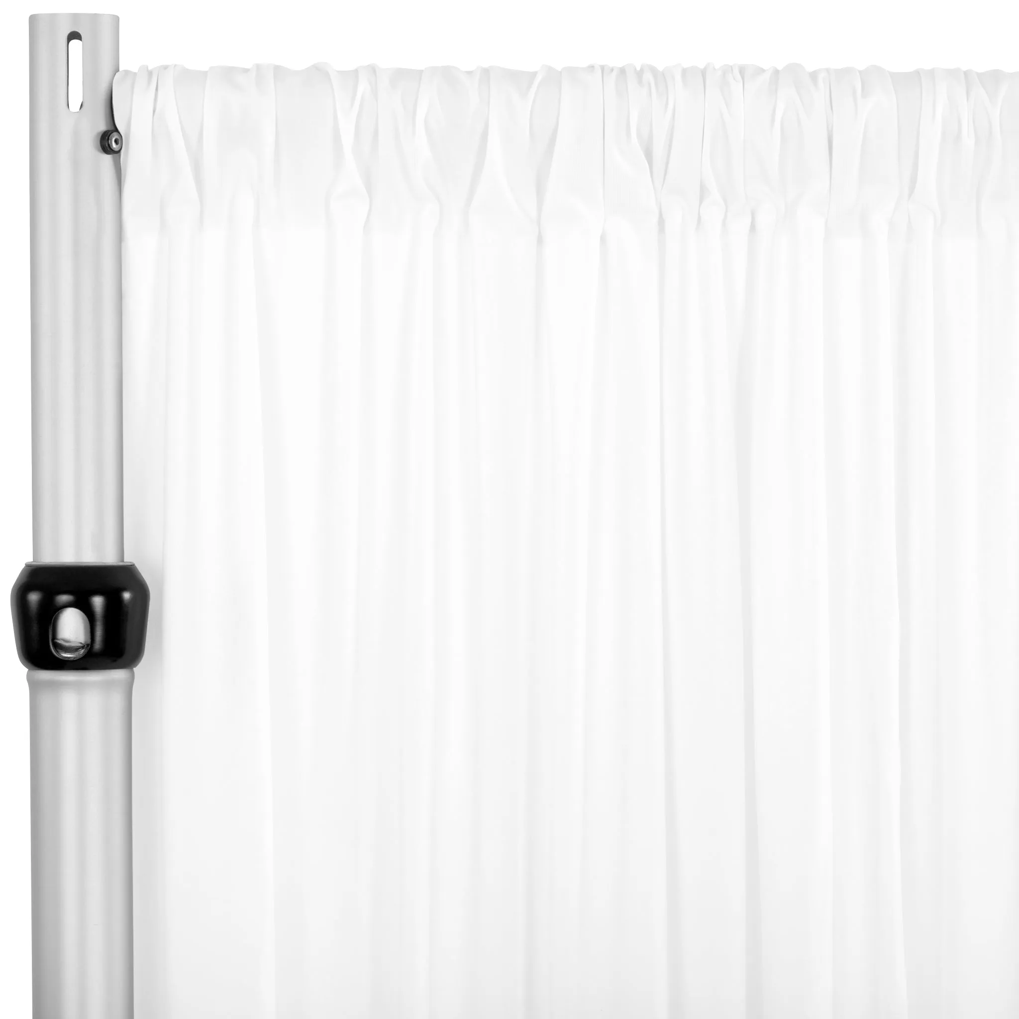 Spandex 4-way Stretch Drape Curtain 12ft H x 60" W - White