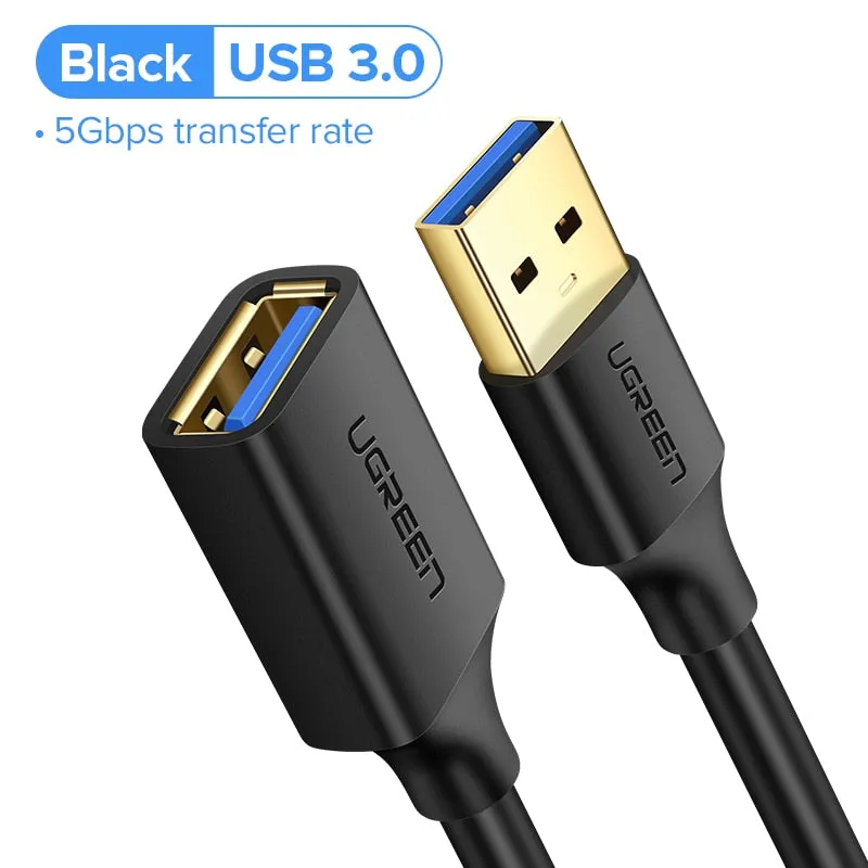 Ugreen USB Extension Cable USB 3.0 Cable for Smart TV PS4 Xbox One SSD USB3.0 2.0 to Extender Data Cord Mini USB Extension Cable