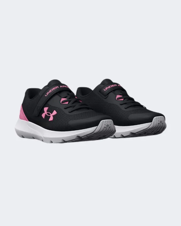 Under Armour Surge 3 Ps-Girls Running Shoes Black/Flamingo 3025014-001