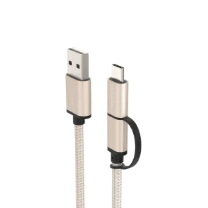 USB-C & micro USB Sync n Charge 2 in 1 Cable