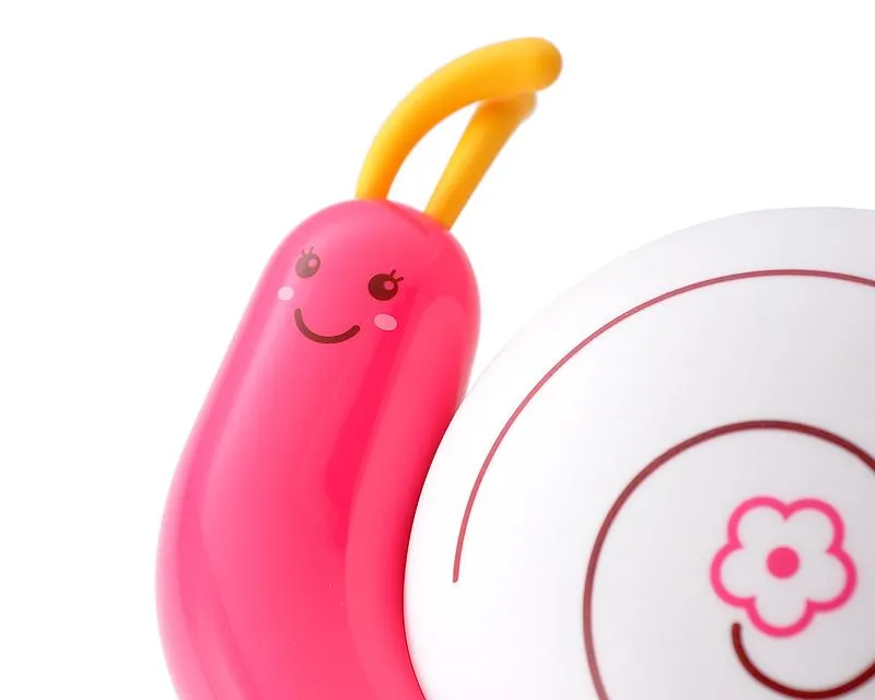 USB Rechargeable LED Bedroom Nursery Night Light Lamp-Magenta Snail