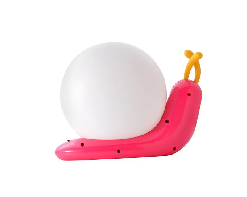 USB Rechargeable LED Bedroom Nursery Night Light Lamp-Magenta Snail