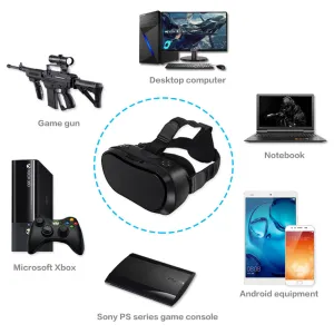 VR All In One Virtual PC Glasses Virtual Reality Goggles 3D Headset VR Box for PS4 Xbox one Game Console 2560*1440 Android 5.1 #refresh